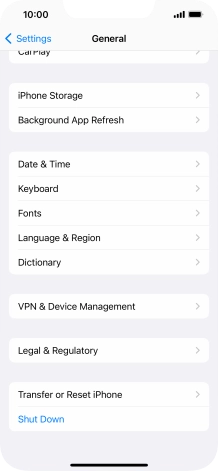 Press Transfer or Reset iPhone.
