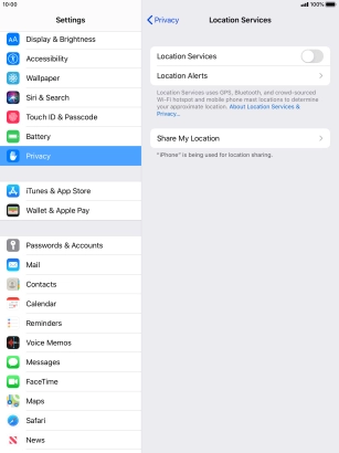Press the indicator next to 