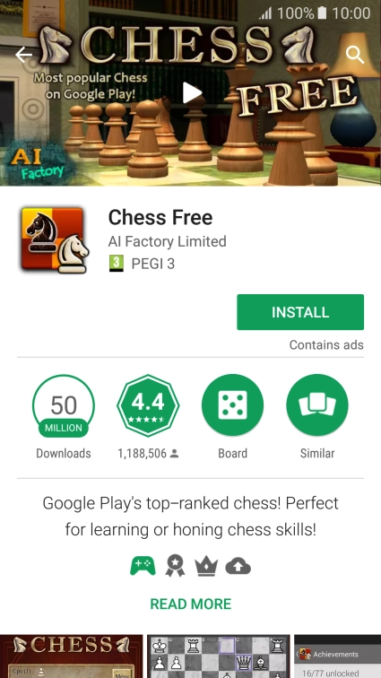 Press INSTALL and follow the instructions on the screen to install the app.
