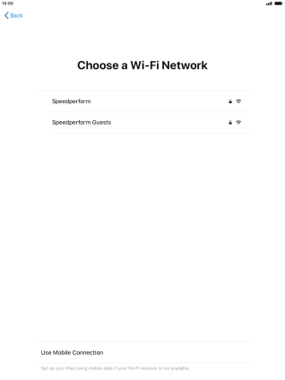 Press the required Wi-Fi network.