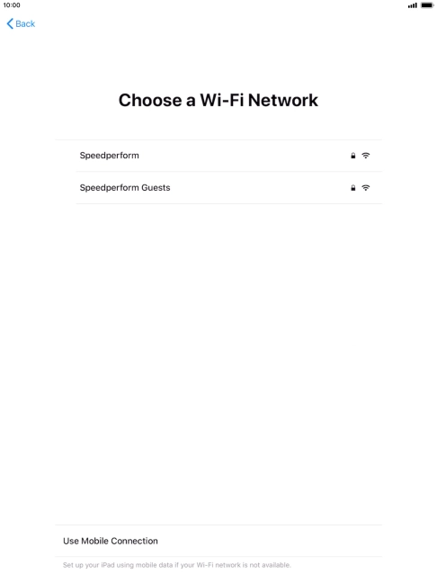 Press the required Wi-Fi network.