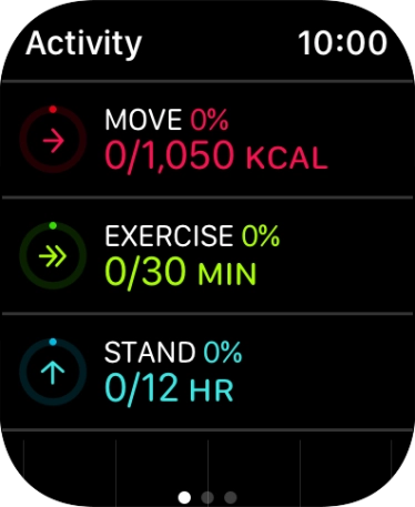 Keep sliding upwards to see the number of steps, distance and number of floors you've covered.