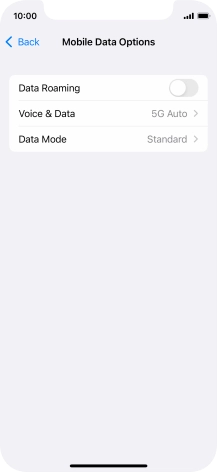 Press Data Mode. Press Data Mode.