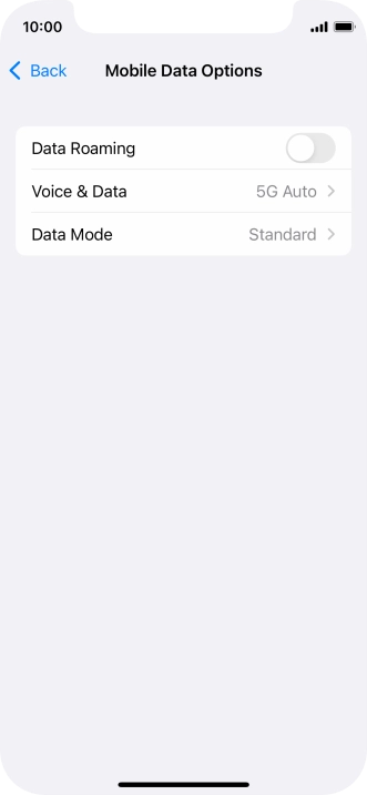 Press Data Mode. Press Data Mode.