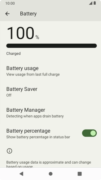 Press Battery Saver. Press Battery Saver.