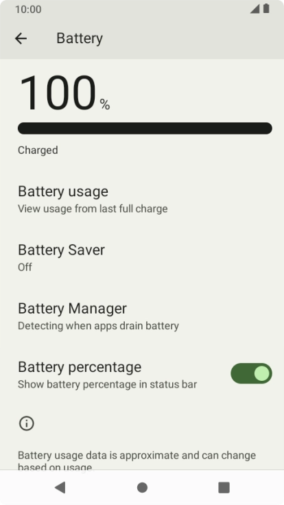 Press Battery Saver. Press Battery Saver.