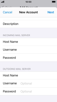 Press Username and key in the username for your email account. Please note that if you're using Vodafone's outgoing server, leave the username field empty. Press Username and key in the username for your email account. Please note that if you're using Vodafone's outgoing server, leave the username field empty.