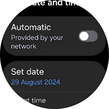 Press Set date. Press Set date.