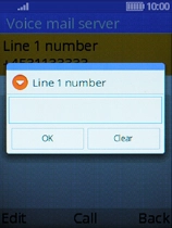 Key in +61414121121 and press the Left selection key.