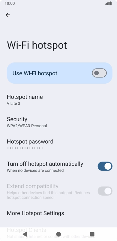 Press Hotspot name. Press Hotspot name.