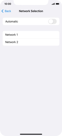 If you turn off the function, press the required network.