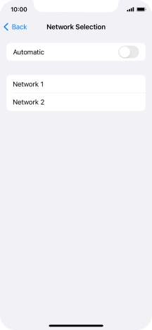 If you turn off the function, press the required network.