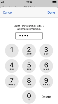 Key in your PIN and press Done. Key in your PIN and press Done.