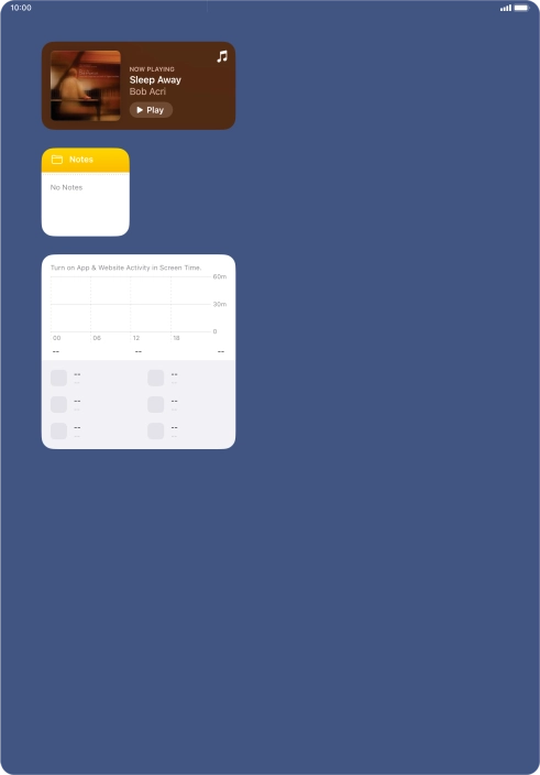 Press and hold the required Widget Stack. Press and hold the required Widget Stack.