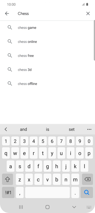 Key in the name or subject of the required app and press the search icon. Key in the name or subject of the required app and press the search icon.