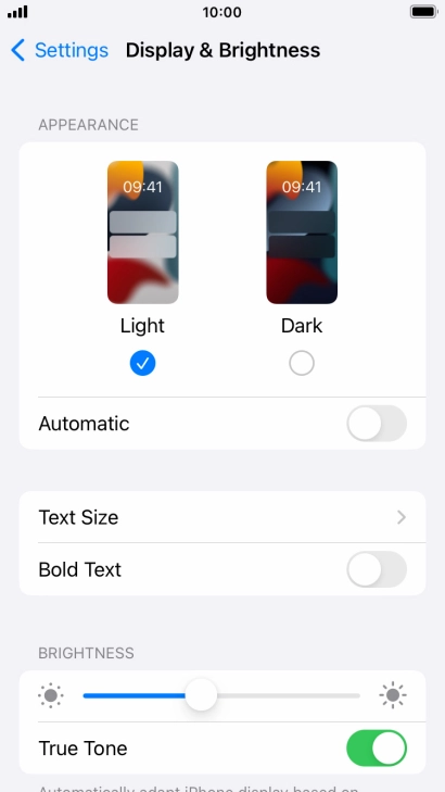 Press Dark.