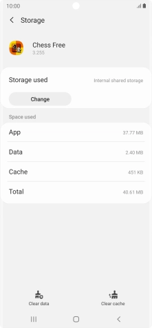 Press Clear cache.