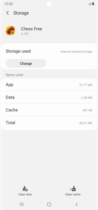 Press Clear cache.