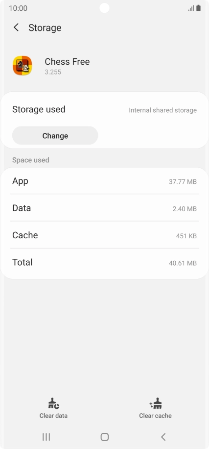 Press Clear cache.