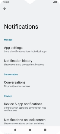 Press App settings.
