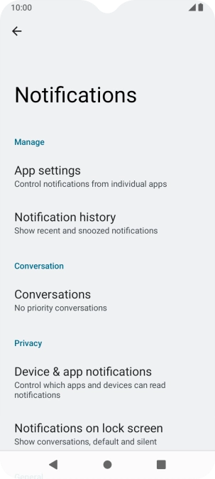 Press App settings.