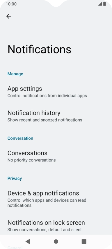 Press App settings.