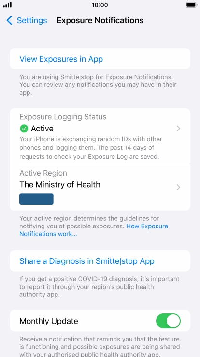Press Exposure Logging Status. Press Exposure Logging Status.
