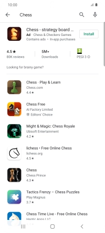 Press the required app. Press the required app.
