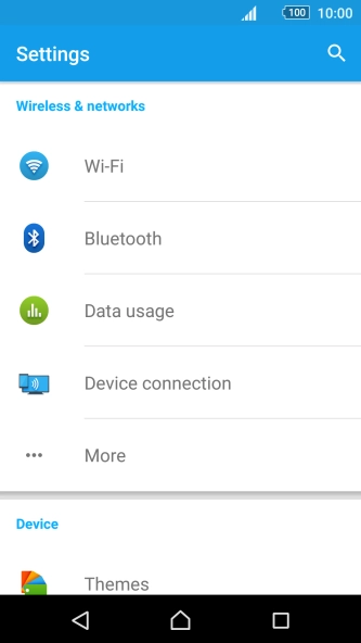 Press Data usage.