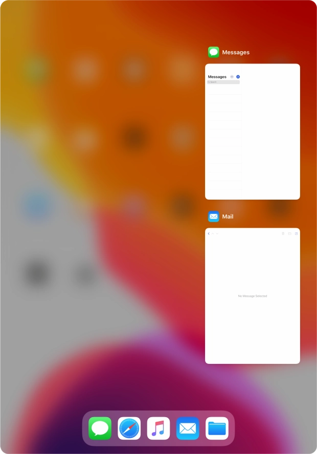 Slide upwards on the required application to end it. Slide upwards on the required application to end it.