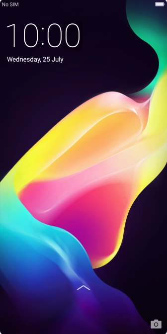 Slide your finger upwards on the screen. Slide your finger upwards on the screen.