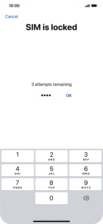If your SIM is locked, key in your PIN and press OK. If your SIM is locked, key in your PIN and press OK.