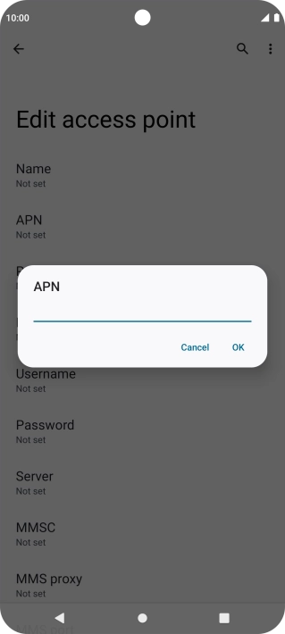 Key in live.vodafone.com and press OK.
