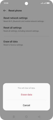 Press Erase data. Press Erase data.
