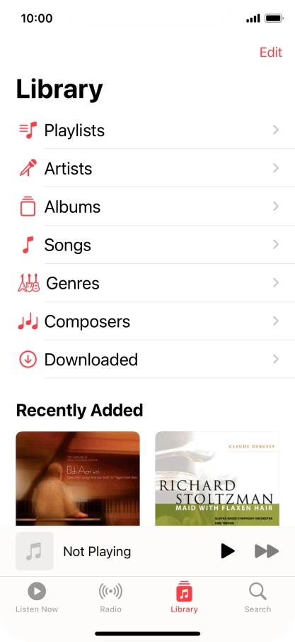 Press Playlists.