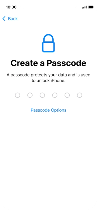 Press Passcode Options. Press Passcode Options.