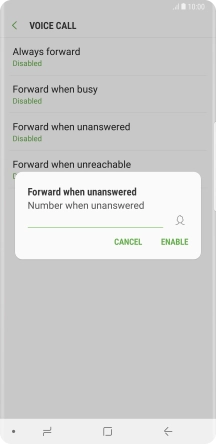 Key in +61414121121 and press ENABLE. Key in +61414121121 and press ENABLE.
