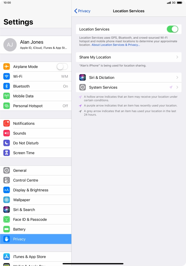 Press the required app. Press the required app.