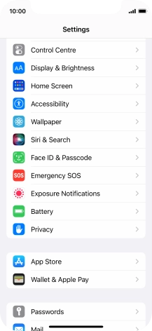Press Face ID & Passcode.