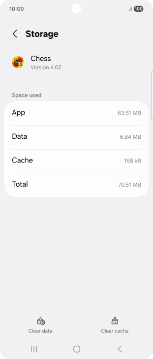 Press Clear cache.