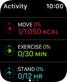 Keep sliding upwards to see the number of steps, distance and number of floors you've covered.