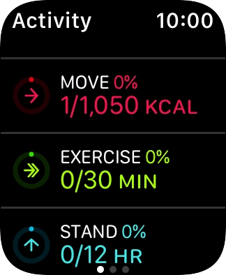 Keep sliding upwards to see the number of steps, distance and number of floors you've covered.