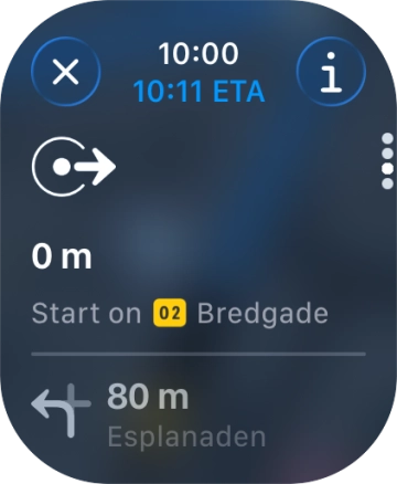 Press the end icon.