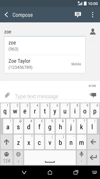Press the required contact.