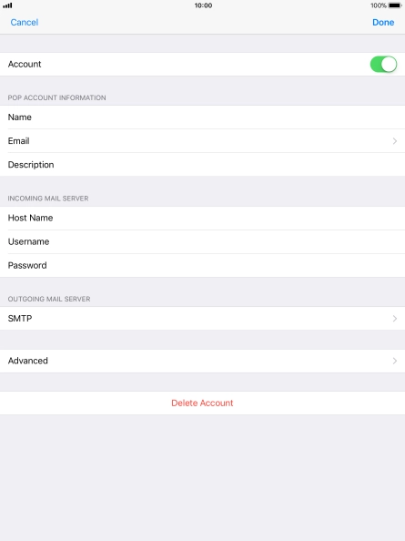 Press SMTP. Press SMTP.