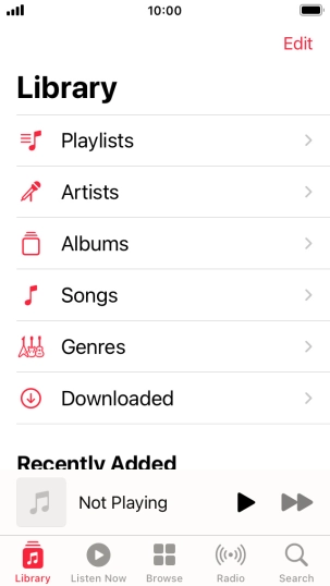 Press Playlists.