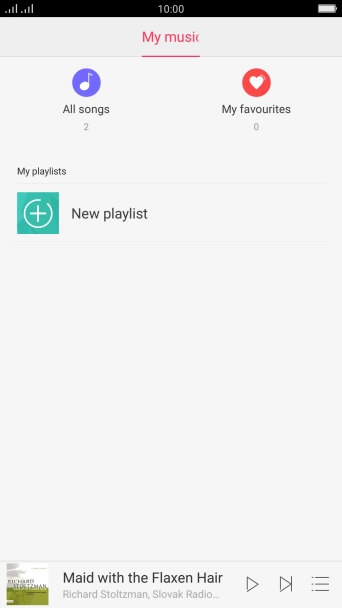 Press All songs.
