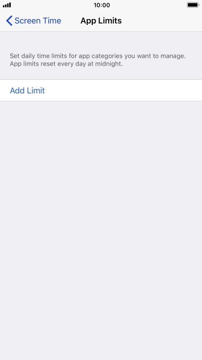 Press Add Limit.