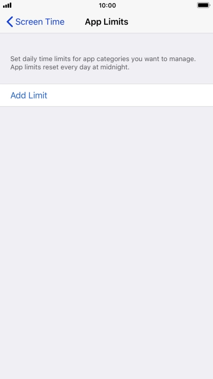 Press Add Limit.