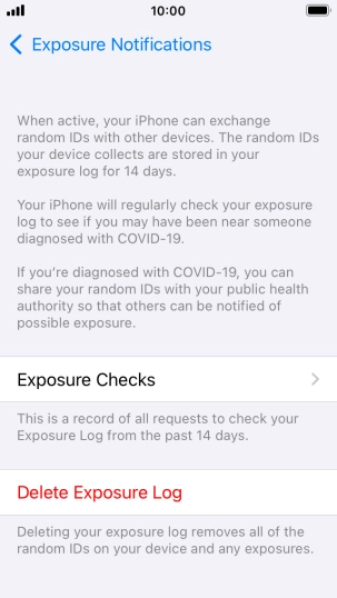 Press Delete Exposure Log. Press Delete Exposure Log.